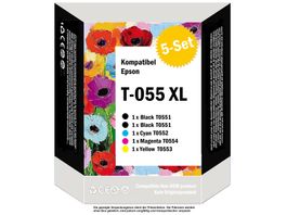 Epson 055 T-0551 0552 0553 0554 - Kompat. Tinten-Patrone (5)