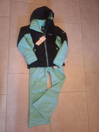 Roxy Skianzug Set NEU schwarz hellblau Gr. 12j