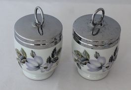 2 Vintage Royal Worcester Egg Coddler Porzellan Eierkocher