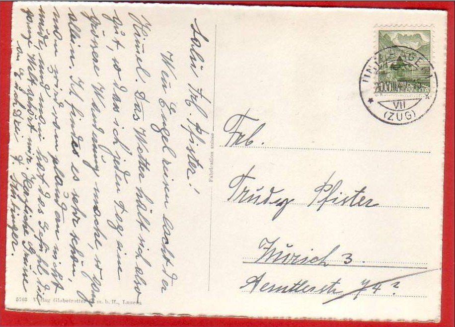 Cartoline postali: UNTER-ÄGERI, GROSSFORMAT – Usato da Grüningen venduto da Kartenlaube 1