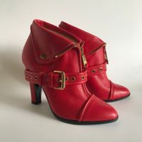 MOSCHINO Stiefeletten, NEU!!! rot, Leder, Gr.37