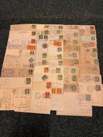 50 Stk. alte Postkarten mit CH-Marken