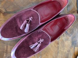 Exklusiver Herren - Schuh Grösse 43 in bordeauxrot