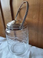 Vintage Keks Dose Kristall Glas Metall Bonboniere
