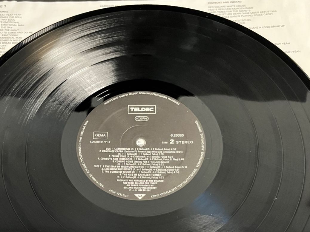 Dischi in vinile: FALCO Emotional LP Vinyl 1985 Teldec – Usato da Uster venduto da colmo 3