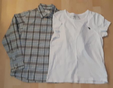 Herren Hemd +T-shirt, Gr. M, Marke: TOM TAYLOR + ABERCROMBIE