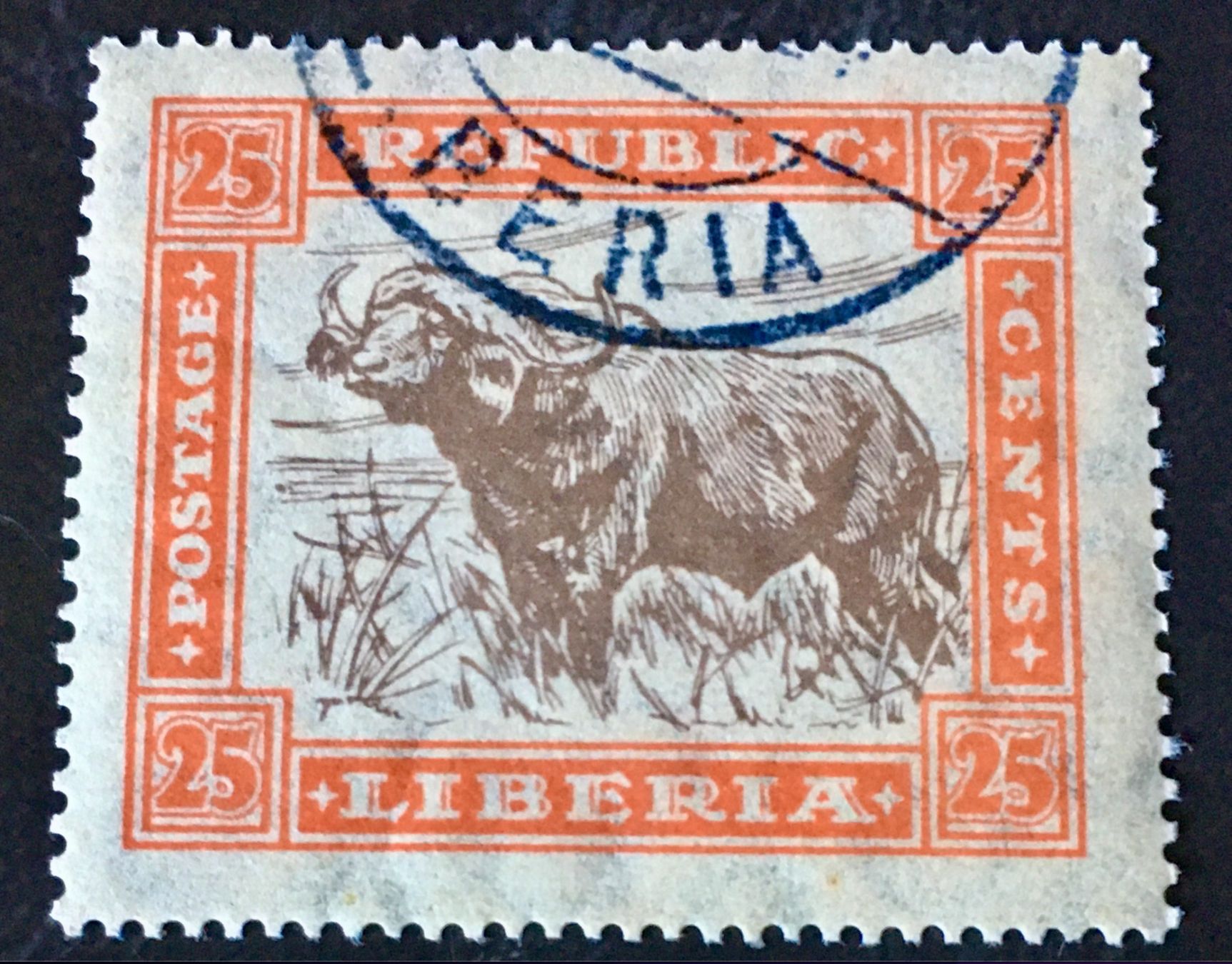 Tutti i francobolli: BRIEFMARKEN AUS Liberia Buffalo  gestempelt – Usato da Aarau venduto da Angi-007