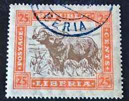 BRIEFMARKEN AUS Liberia Buffalo  gestempelt