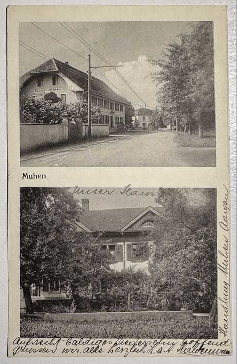 Alte Ansichtskarte Muhen, mit Gasthof Bären (Gebraucht) in Zug für CHF ...