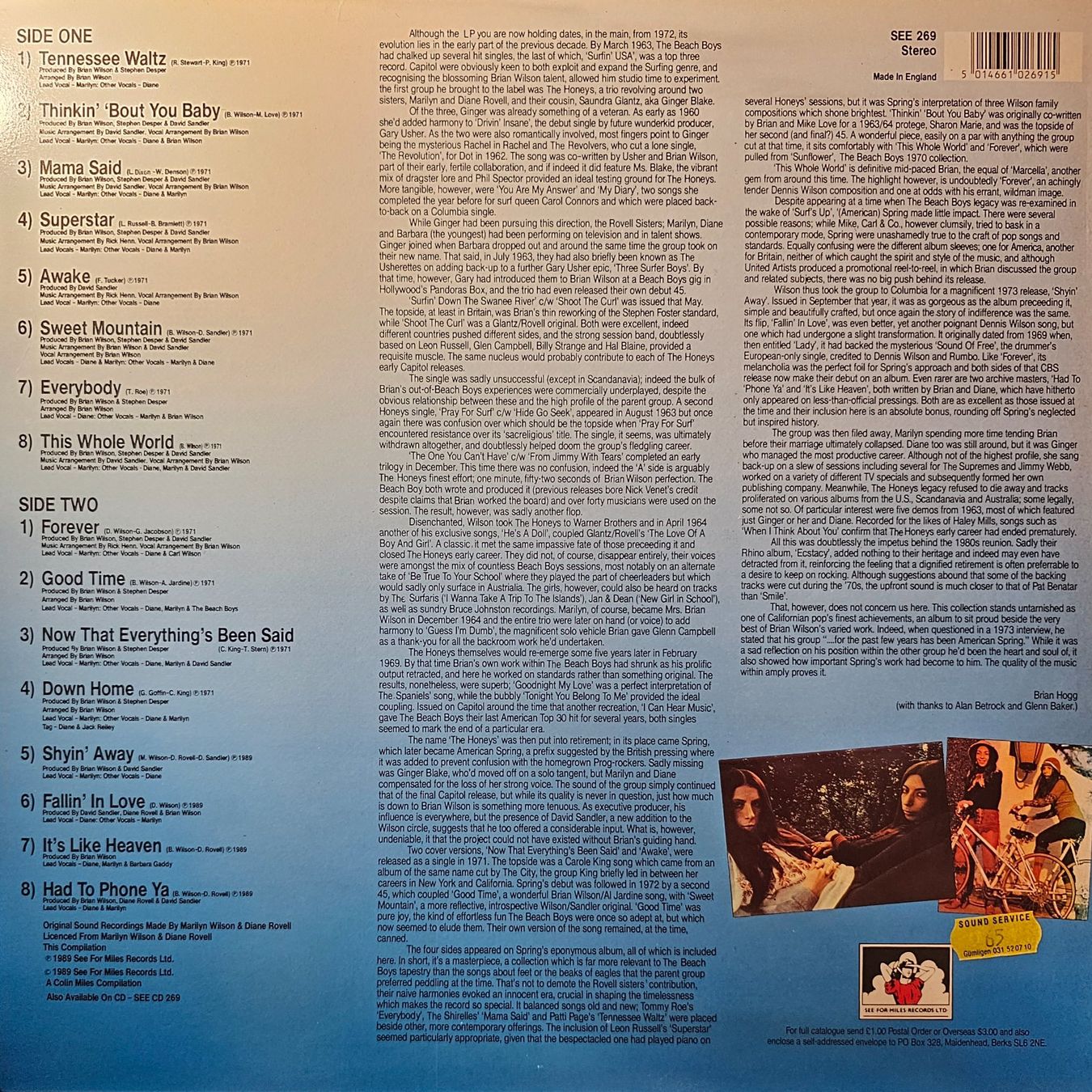 Dischi in vinile: American Spring ‎– Spring...Plus – Usato da Wahlen b. Laufen venduto da Cg10 1