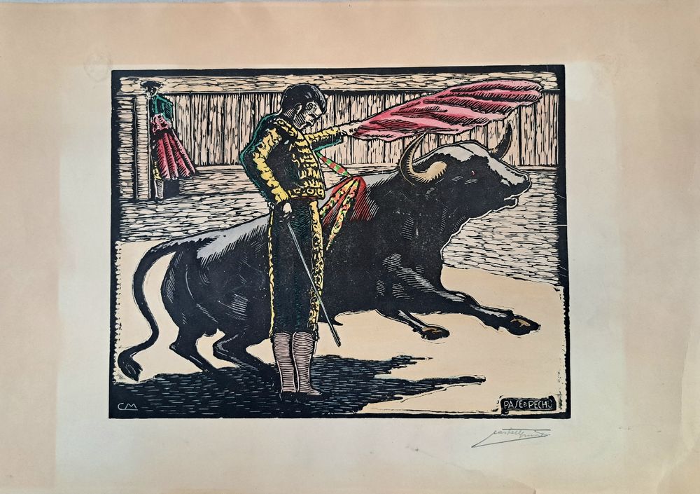 Juan Castells Marti Holzschnitt handsigniert Kaufen auf Ricardo