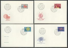 1961, FDC, Werbe- ud Gedenkmarken (Nr. 375–378) (1)