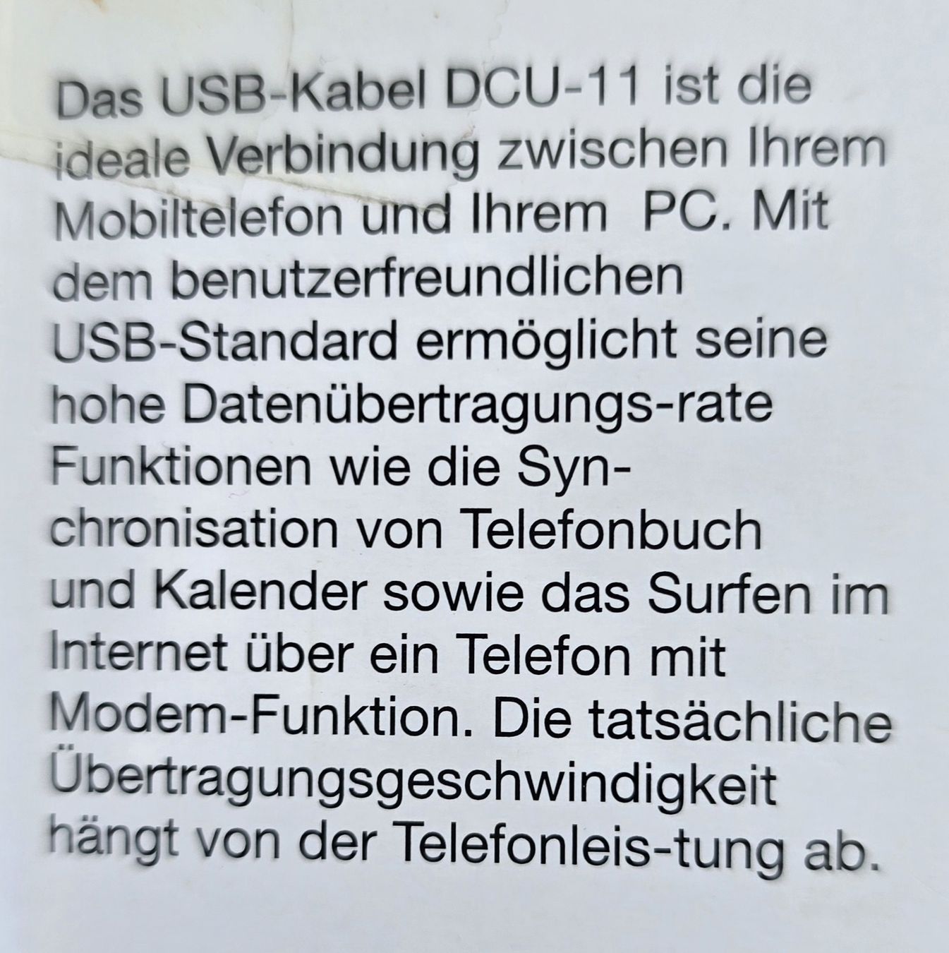 Câbles: SonyEricsson USB-Datenkabel DCU-11 – D'occasion à Winterthur par Excite 3