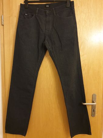 BOSS pantalon regular fit, L, gris foncé, coton