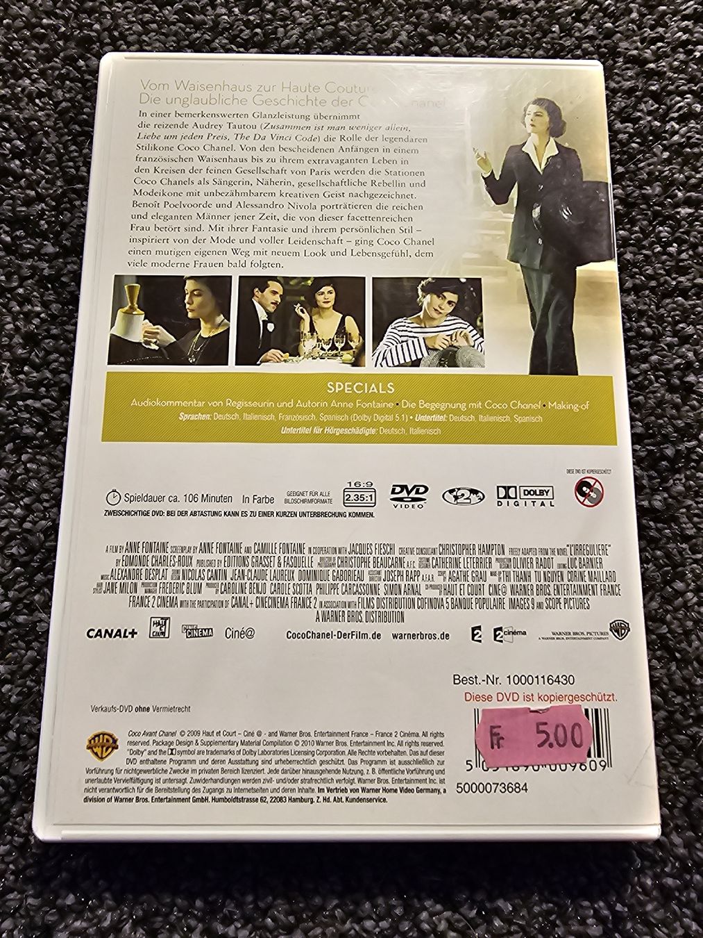 Tutti i DVDs: Coco Chanel - Der Beginn einer Leidenschaft (18441) – Usato da Ruswil venduto da jan_bxl5 1