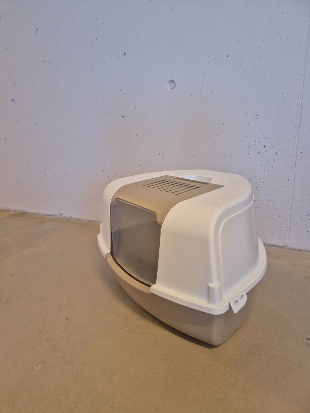 WC: Katzenklo mit Haube, beige-weiss – Usato da Waldkirch venduto da karl2015