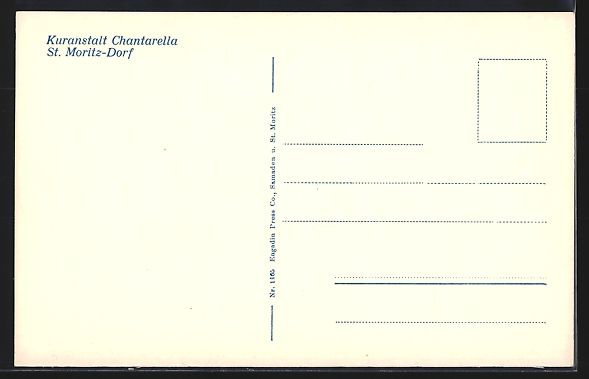 Cartoline postali: St. Moritz-Dorf, Kuranstalt Chantarella – Usato da Berlin venduto da bartko-reher 1