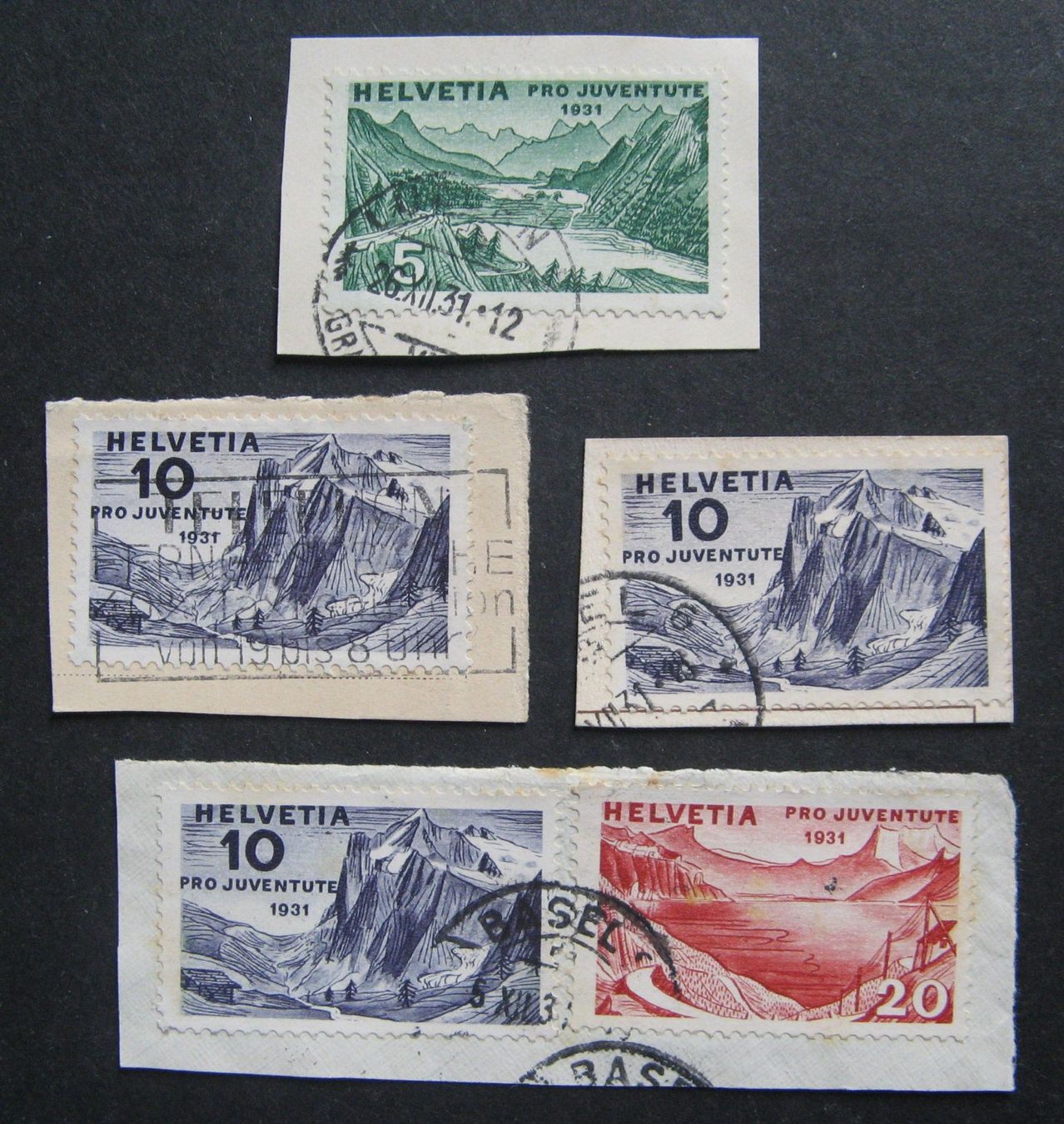 Alle Briefmarken: PJ 1931 auf Briefstück – Gebraucht aus Frauenfeld von Interessent1