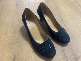 Gabor Pumps Elegant Schwarz Leder Gr 40 wie neu