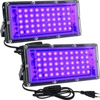 2 Stück 50W LED UV Schwarzlicht Strahler