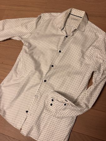 Herren Hemd Jack & Jones Premium weiss gepunktet Grösse S