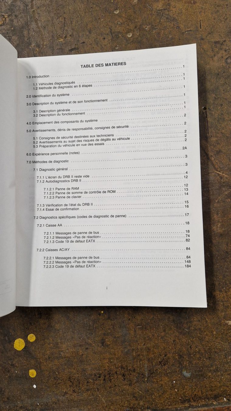 Livres: Methodes de diagnostic: bus Chrysler des communications 1992 – D'occasion à Zürich par jhkag 1
