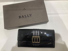 Bally Brieftasche Lackleder schwarz mit Box