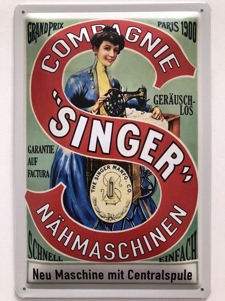 Singer Insegne: Blechschild-SINGER NÄHMASCHINEN – Nuovo e nell'imballaggio originale da Rupperswil venduto da big-one-sale