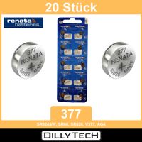 Renata 377 SR626SW Knopfzellenbatterie - 20 Stk.