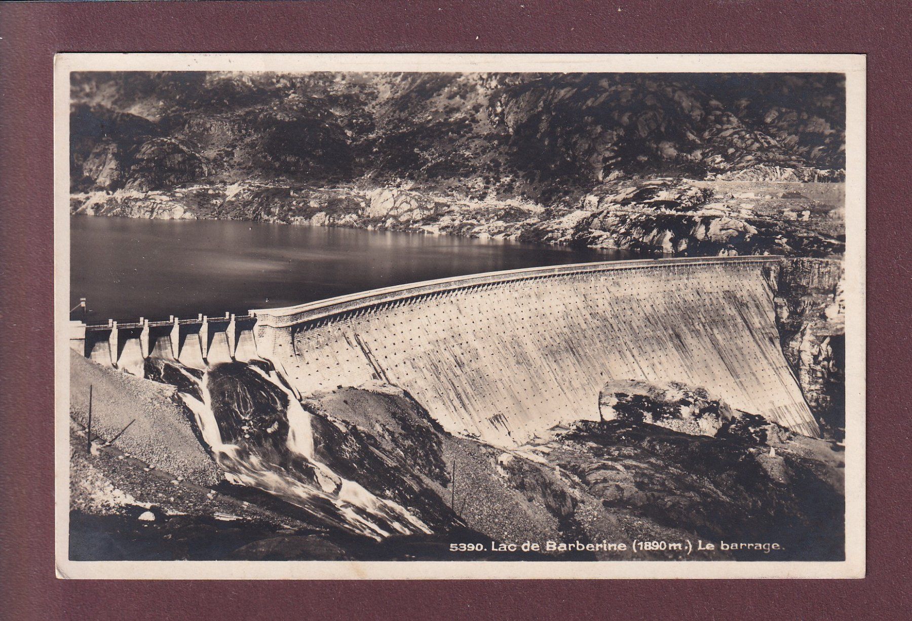 Ansichtskarten: BARBERINE - Barrage et lac - 1931 – Gebraucht aus Pully von nicecards