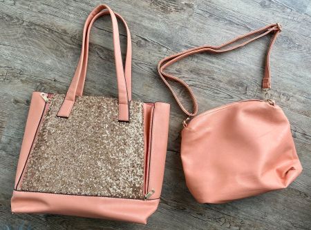 NEU 💜 2 in 1 Tasche /Handtasche apricot