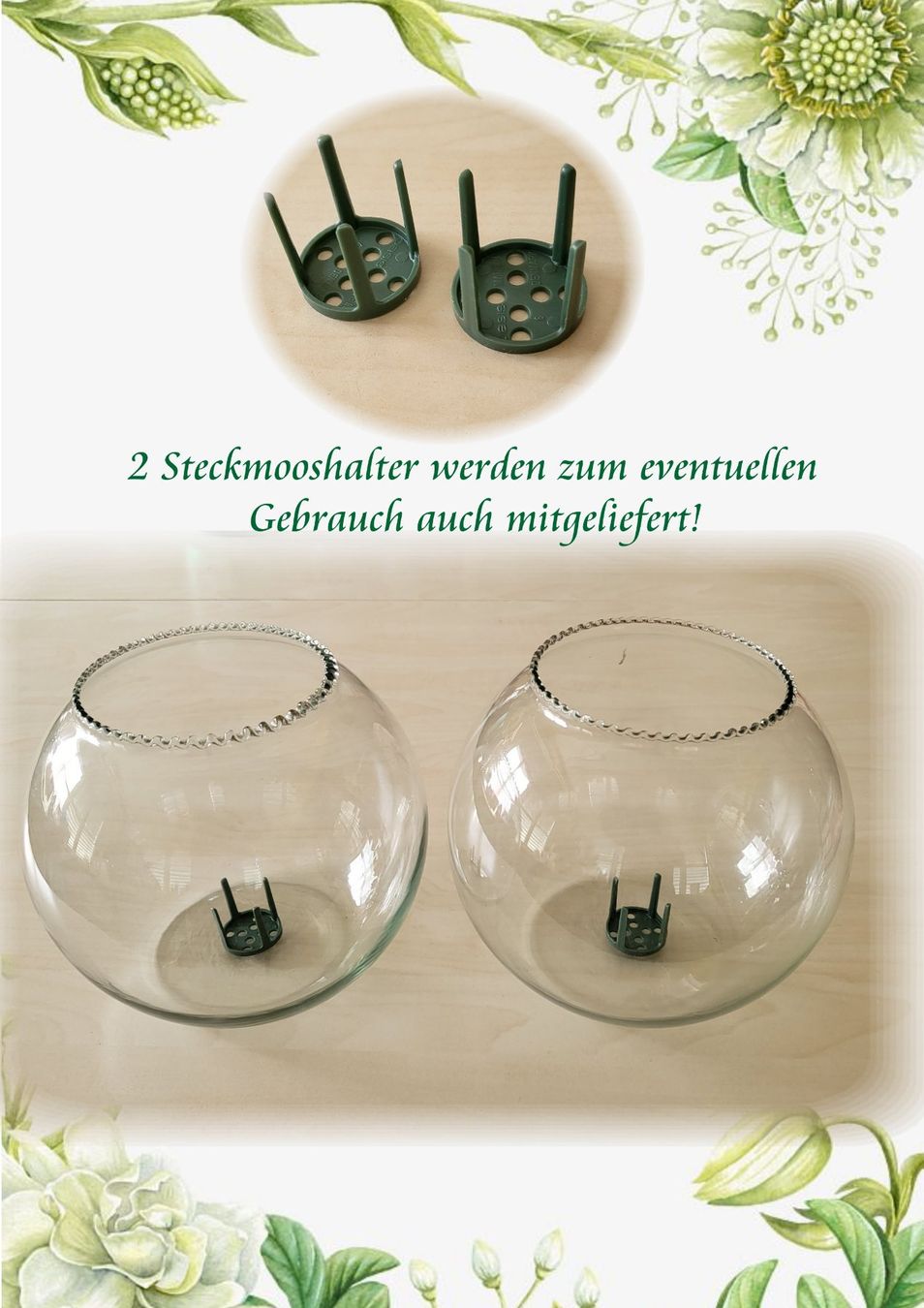 Alle Dekorationen: Glas-Schale, kugelförmig 2er-Set – Neu (gemäss Beschreibung) aus Linden von Mb2bb 2