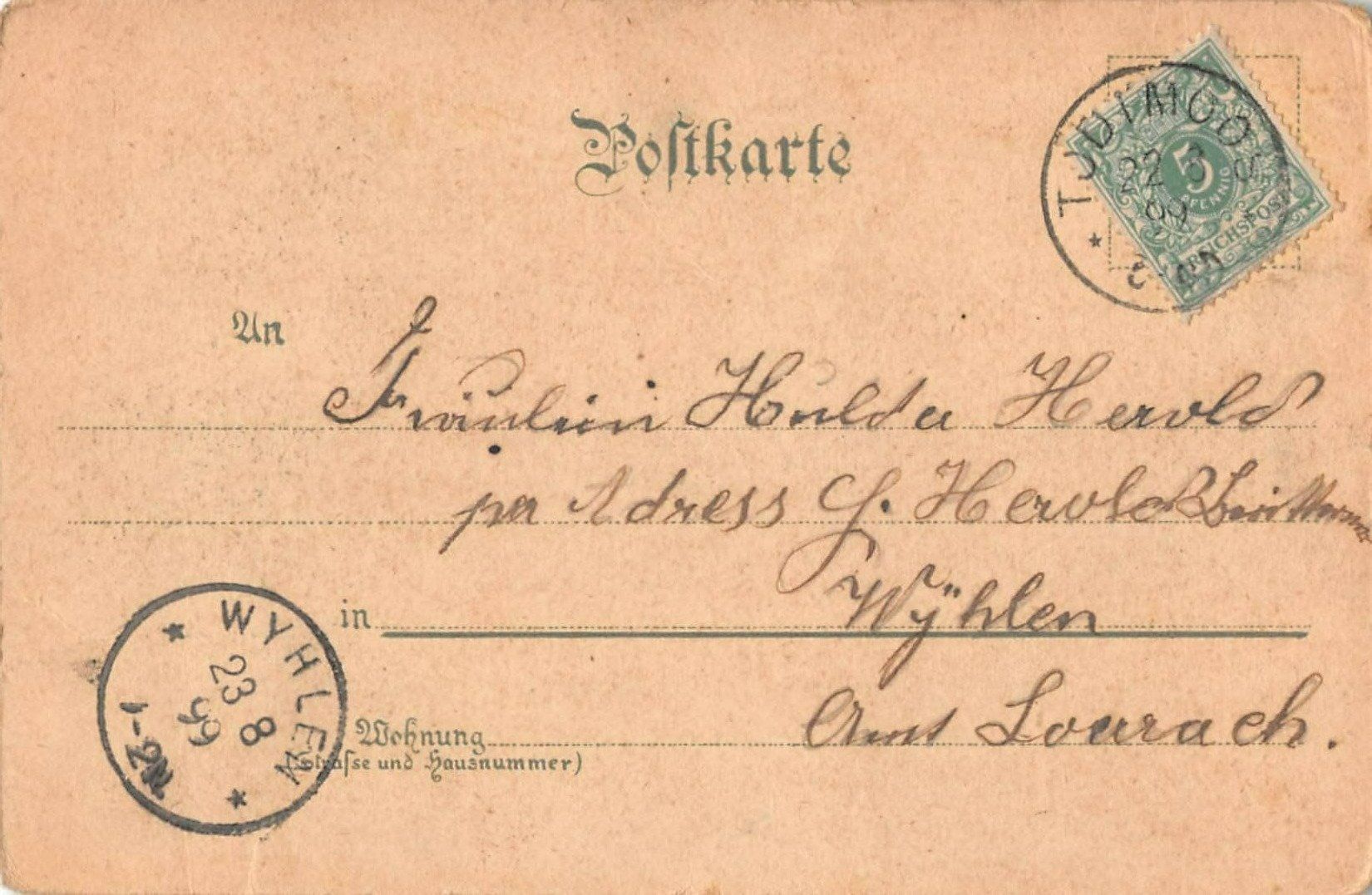 Cartoline postali: Gruss aus TODTMOOS - alte Postkarte 1899 – Usato da Winterthur venduto da SchatzchischtliWinti 1