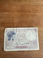 Billet 5 francs français ancien