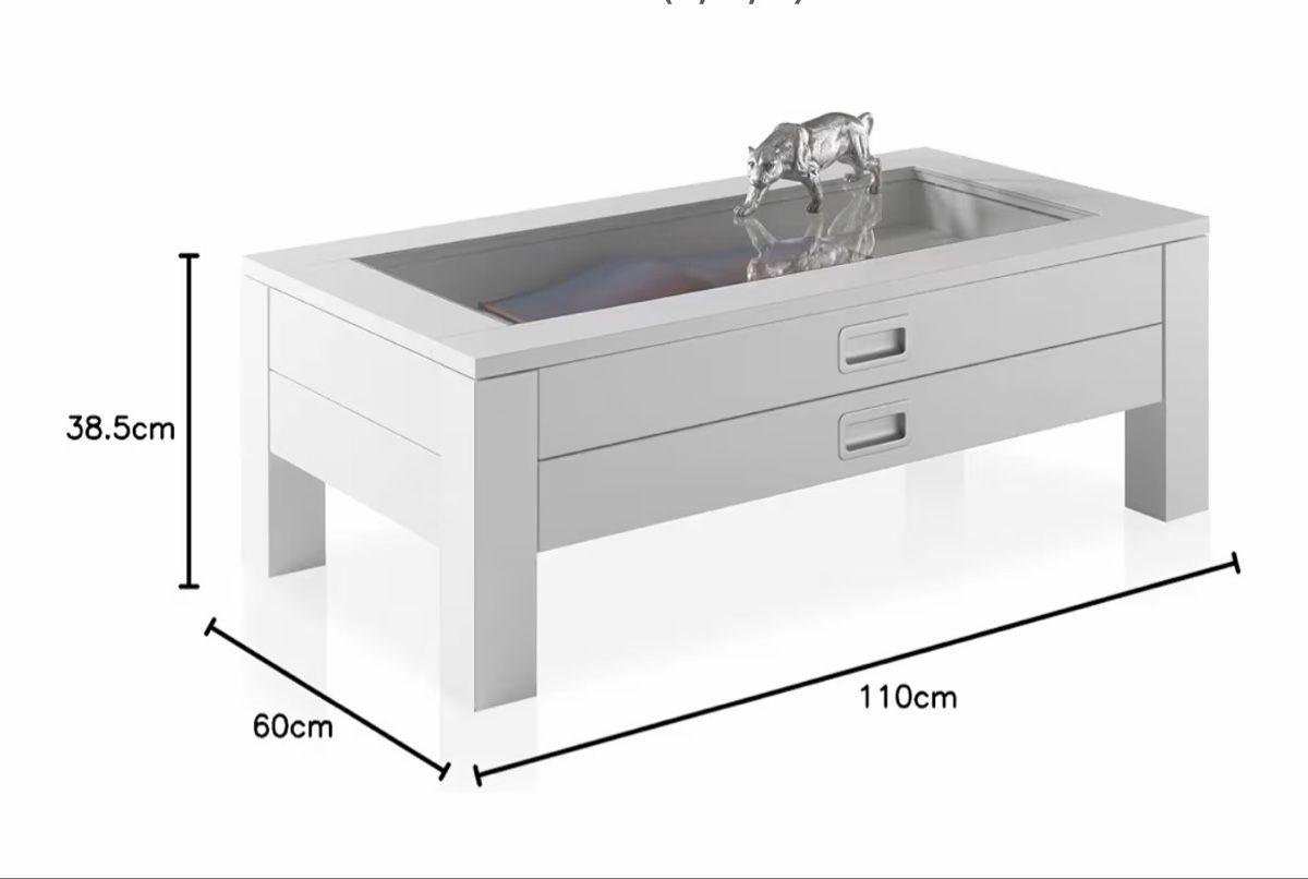 Tische:     Wohnzimmertisch Weiss mit Glas – Neu (gemäss Beschreibung) aus Reiden von Crick 2