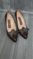 Gino Aldrovandi Pumps - 37 - Vintage Luxus mit Reptil-Akzent
