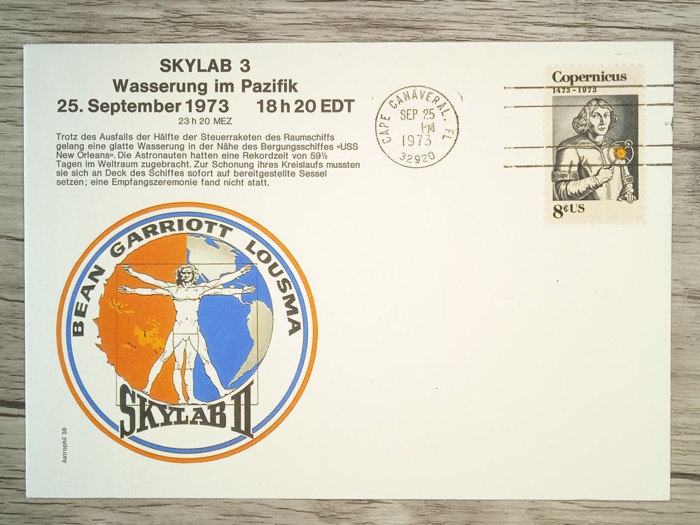 TR89 Enveloppe + Timbre USA 1973 Theme Espace (Gebraucht) in Cousset ...