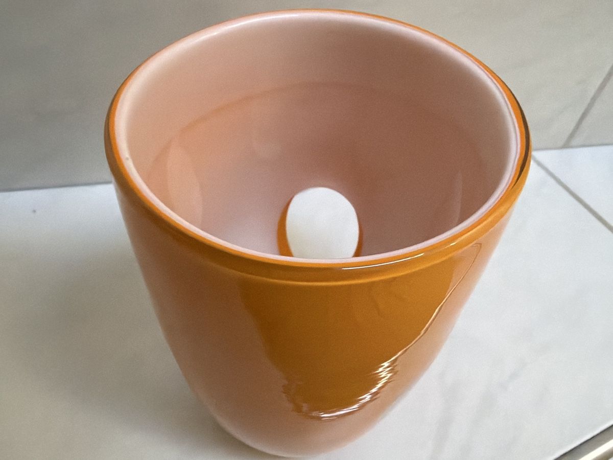 Vasi & Recipienti: Glasvase Orange mit klaren Einschlüssen. – Usato da Biberist venduto da Momo33 5