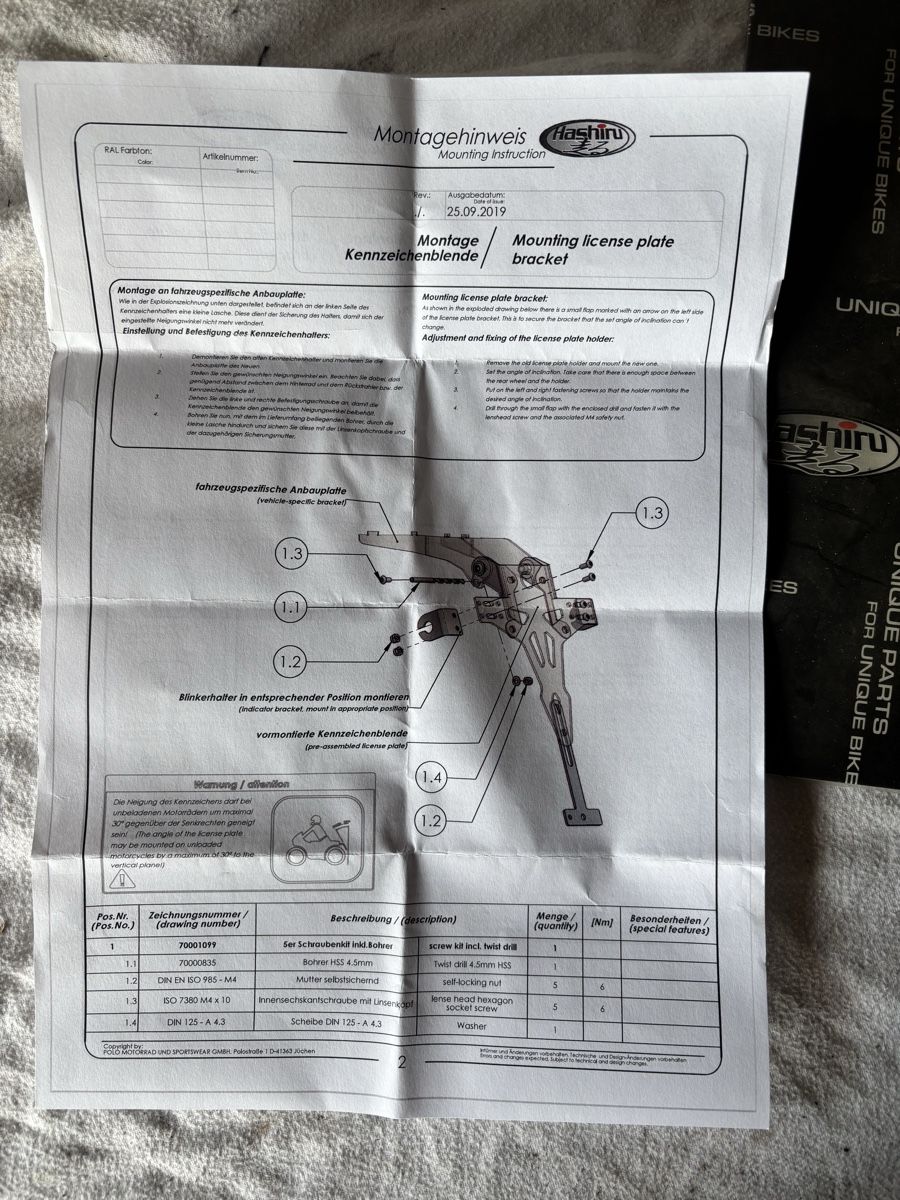 Ducati Alle Motorradersatzteile: Ducati Monster Kenzeichenhalter – Neu und originalverpackt aus Schötz von Harley35 1