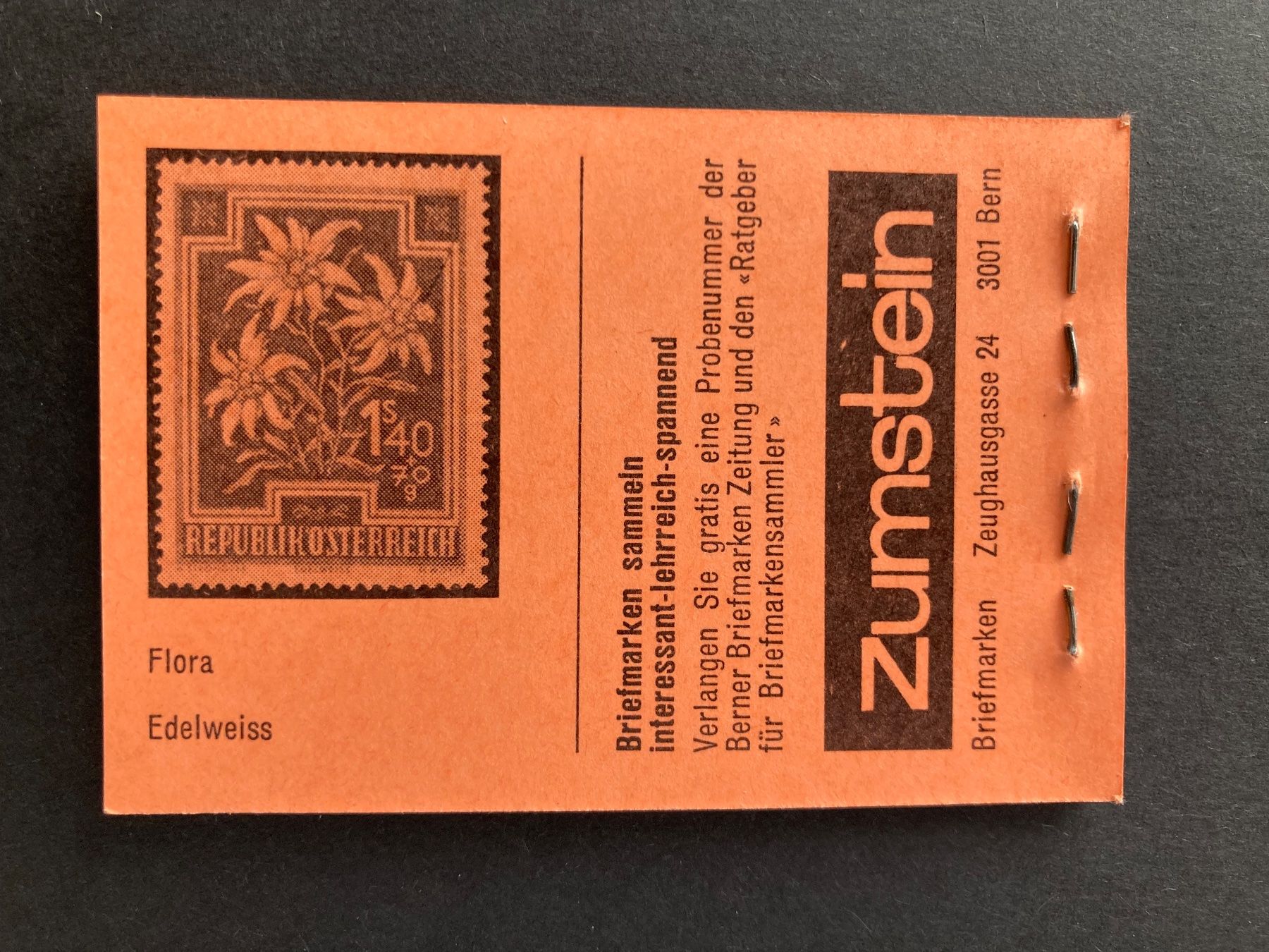 Tutti i francobolli: PTT Markenheft 1979 orange postfrisch** – Nuovo e nell'imballaggio originale da Niederurnen venduto da Alpineyeti 1