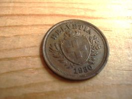 (D1) Départ 1 CHF 1 Rappen 1930 UNZ