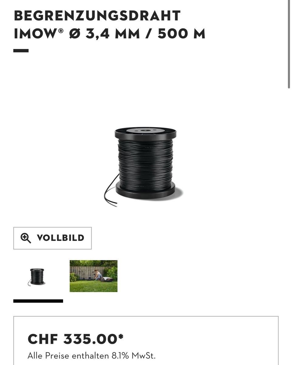 Tagliaerba: Begrenzungsdraht für Mähroboter – Nuovo (secondo la descrizione) da Wilderswil venduto da lui_scq7 1