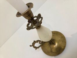Vintage Edle Kerzenständer, Messing/Marmor