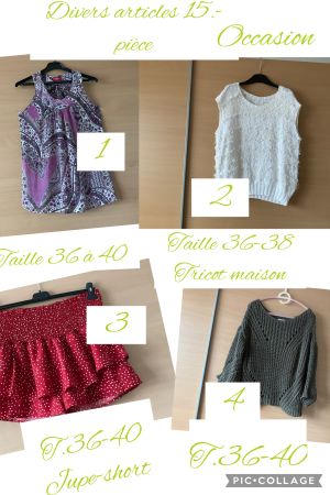 Divers articles 15.- pièce   50.- les 4