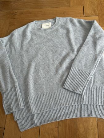 Damen Pullover LISA YANG 100% Kaschmir Grösse 0 hellgrau