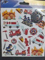 1 Bogen Sticker 16x16cm Neu Feuerwehr
