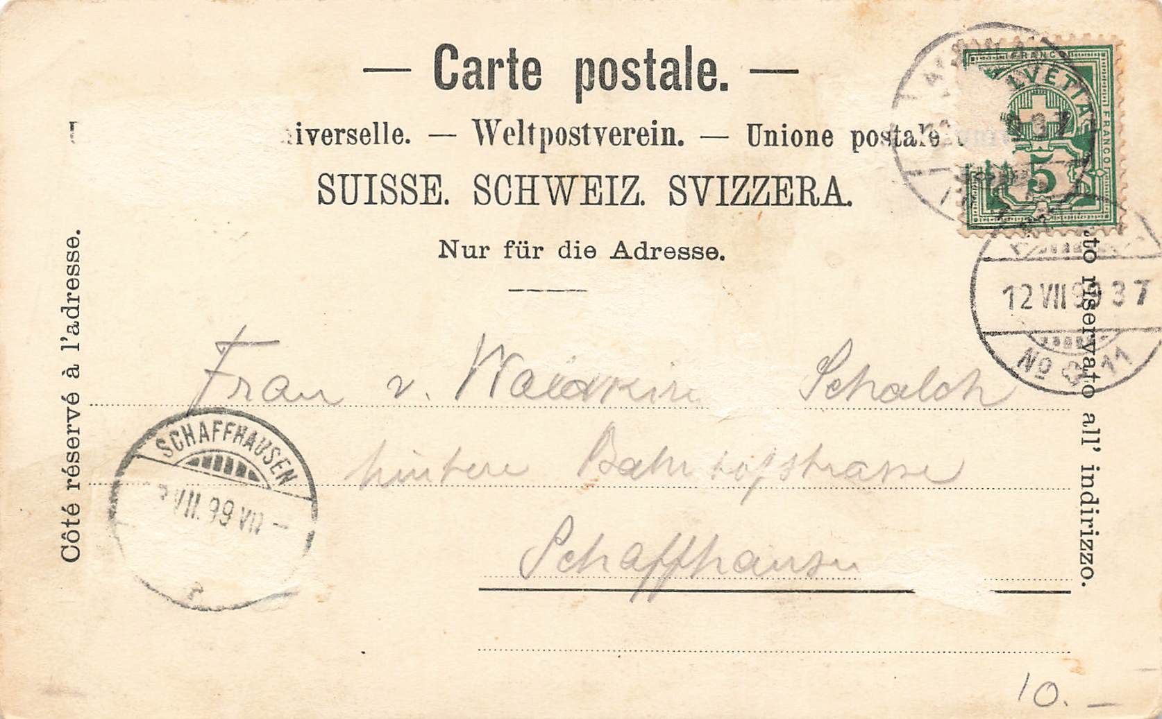Cartoline postali: Taubenlochschlucht Biel Zug Eisenbahn – Usato da Biasca venduto da Blenio71 1