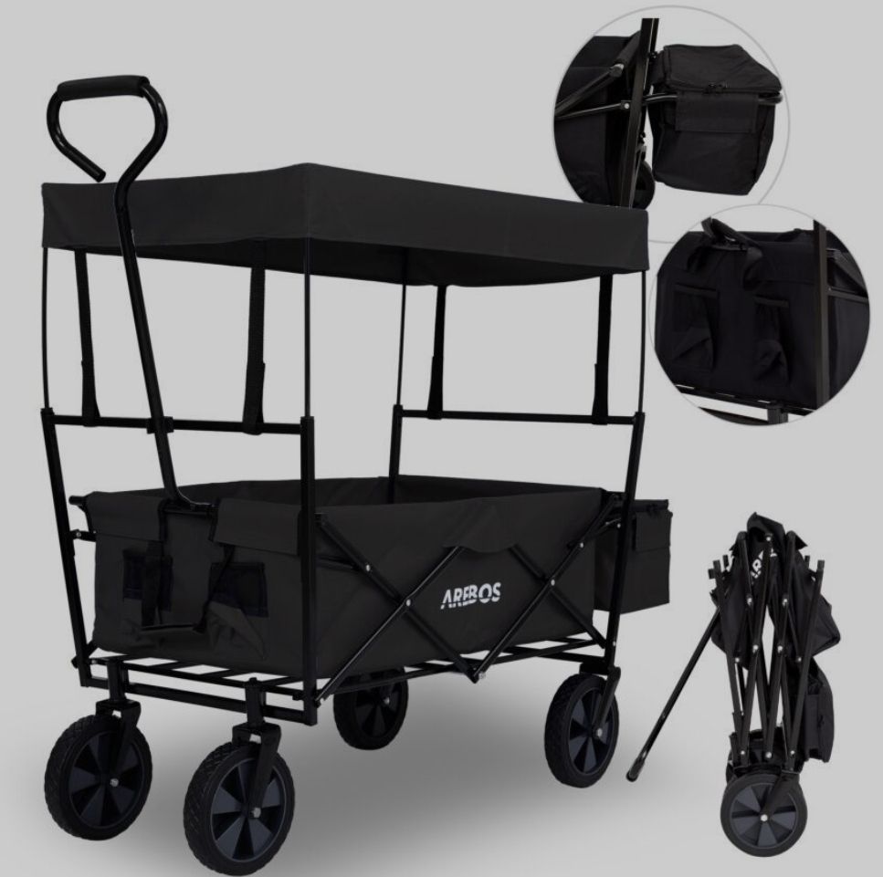 Brouettes: Bollerwagen mit Dach ECO - Schwarz - Neu – Neuf (Voir description) à Nebikon par warendiscount