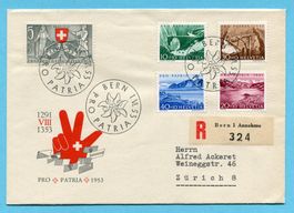 Satz - FDC Pro Patria 1953 auf P2