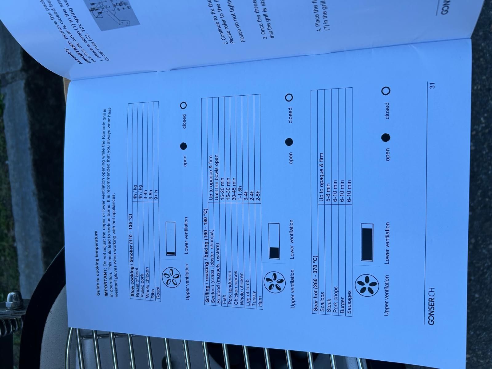 Griglie: Keramik Grill KAMADO mit Seitentischen – Usato da Basel venduto da faz_hdd8 4
